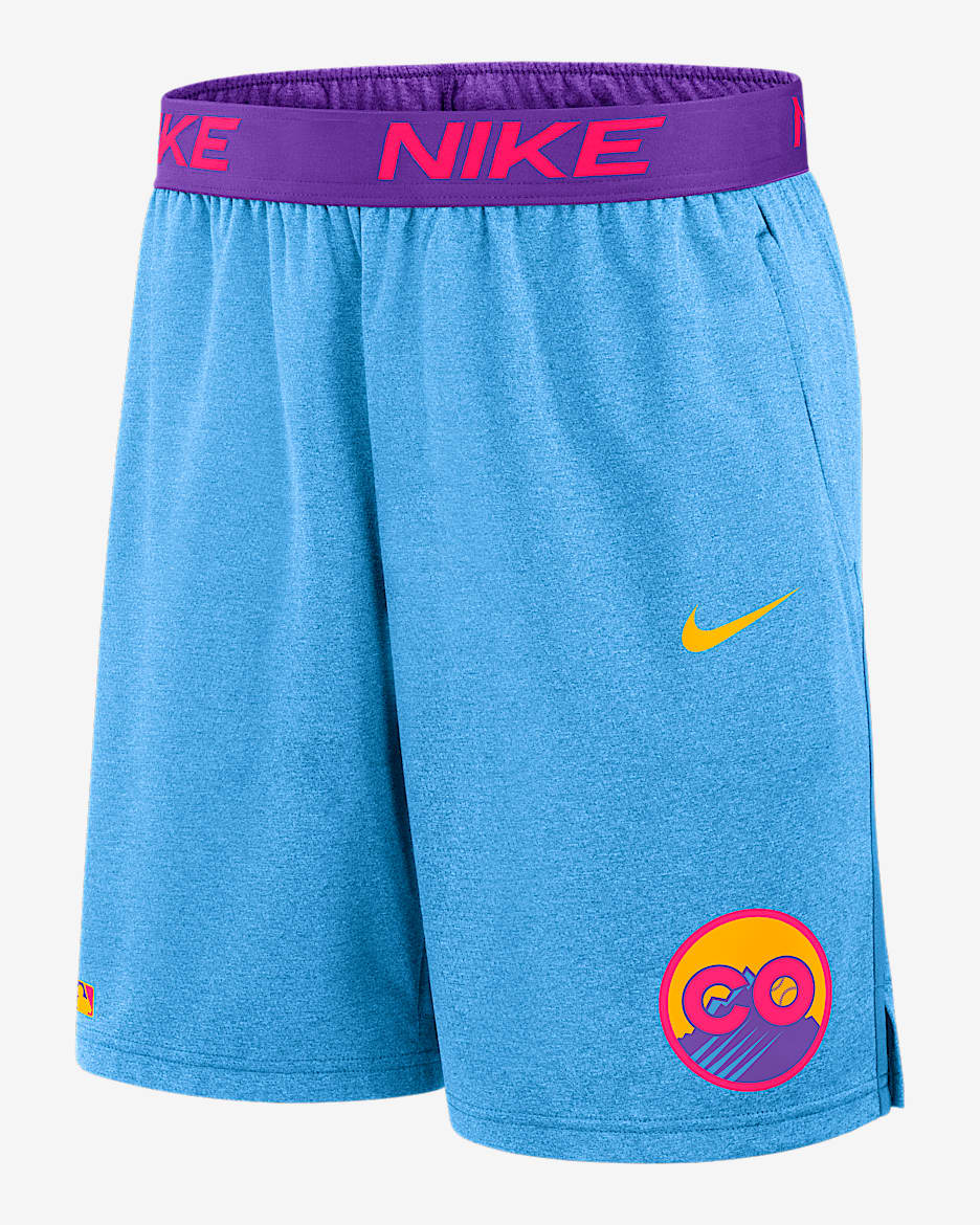 Colorado Rockies Authentic Collection City Connect Men's Nike Dri-FIT MLB Shorts - Grey