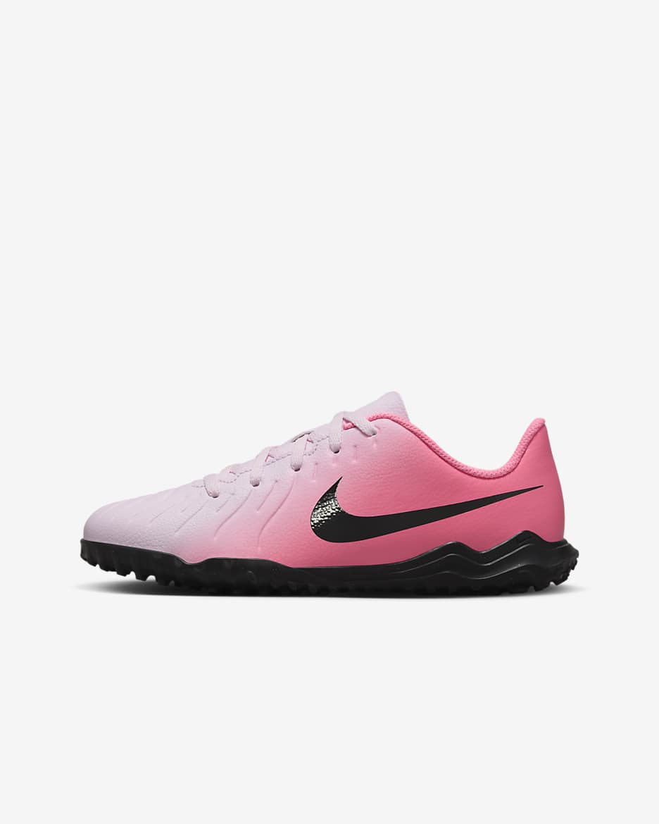 Nike Jr. Tiempo Legend 10 Club Younger/Older Kids' TF Low-Top Football Shoes - Pink Foam/Black