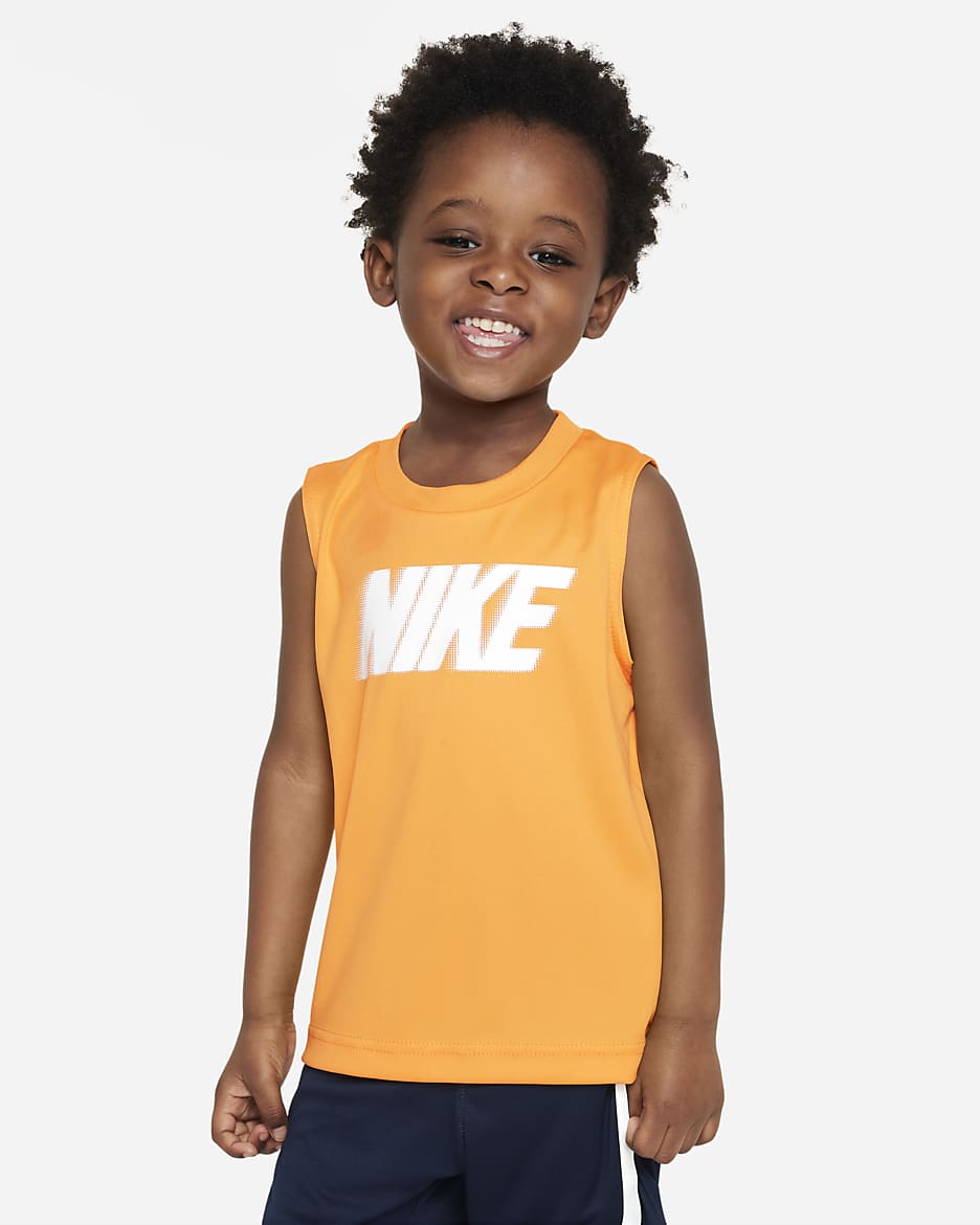 ナイキ "All Day Play" Dri-FIT マッスル Tシャツ ベビー Dri-FIT タンクトップ - ビビッドオレンジ