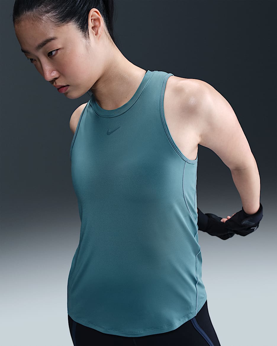 Nike One Classic Women's Dri-FIT Tank Top - Smoky Blue/Black