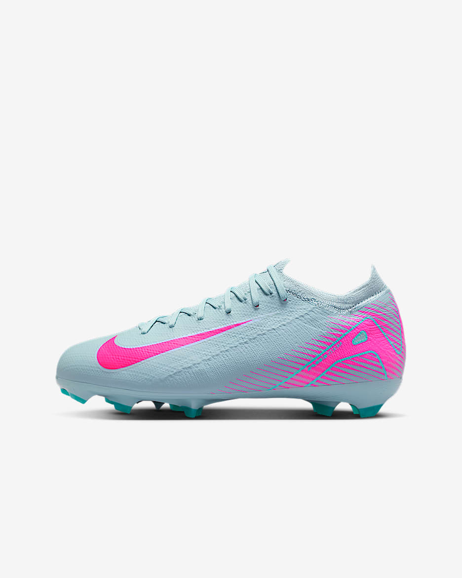 Nike Jr. Mercurial Vapor 16 Pro Botas de fútbol de perfil bajo FG - Niño/a y niño/a pequeño/a - Ocean Cube/Pink Blast