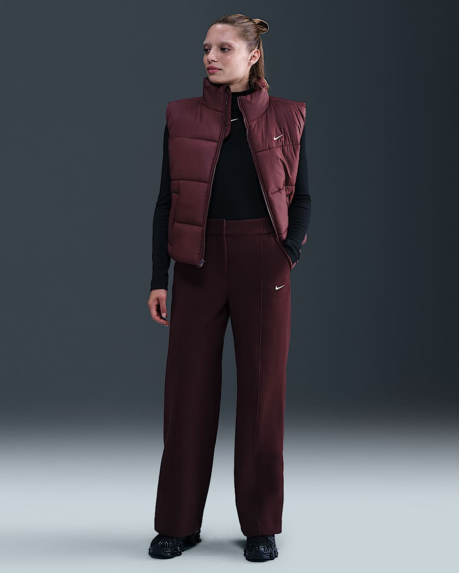 Skräddarsydda byxor Nike Sportswear för kvinnor - Burgundy Crush/Sail