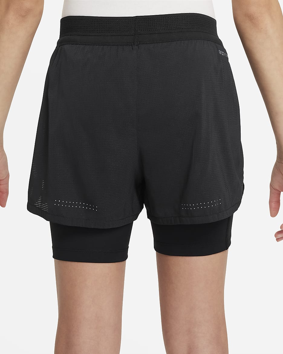 Nike Older Kids' (Girls') Dri-FIT ADV Shorts - Black/Black/Black