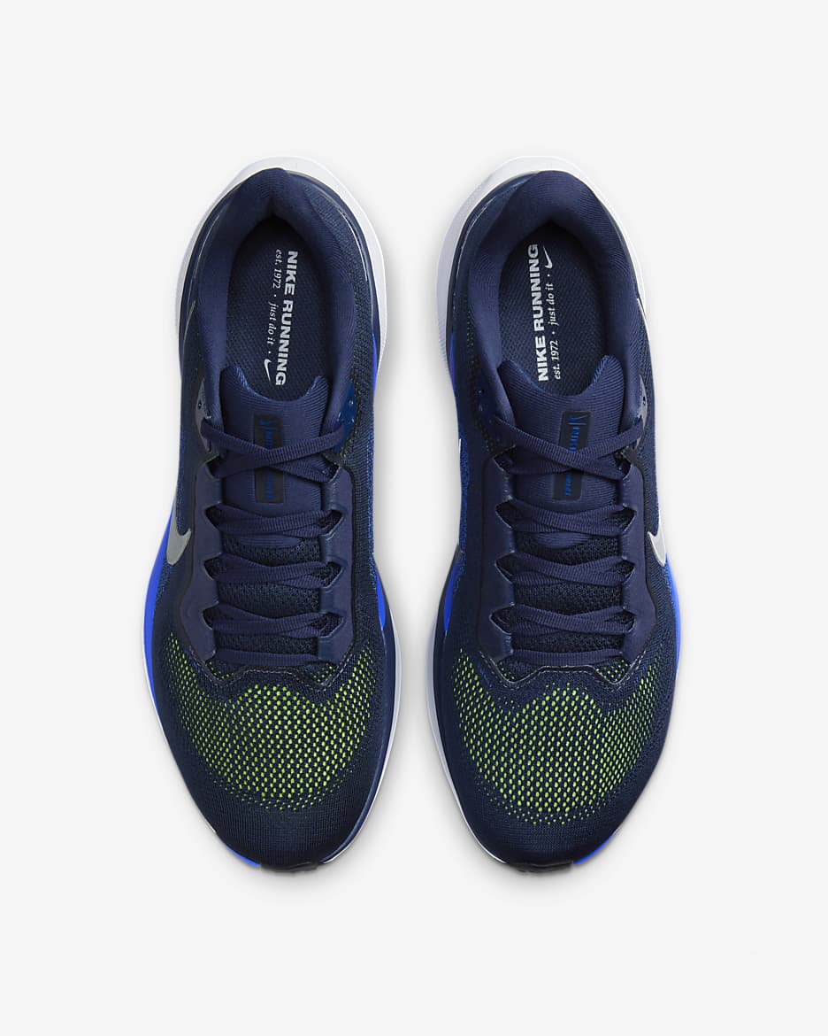 Nike Pegasus 41 Men's Road Running Shoes - Midnight Navy/Black/Volt/Reflective Silver