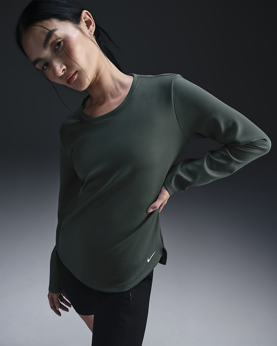 Nike Therma-FIT One Women's Long-Sleeve Top - Vintage Green/White