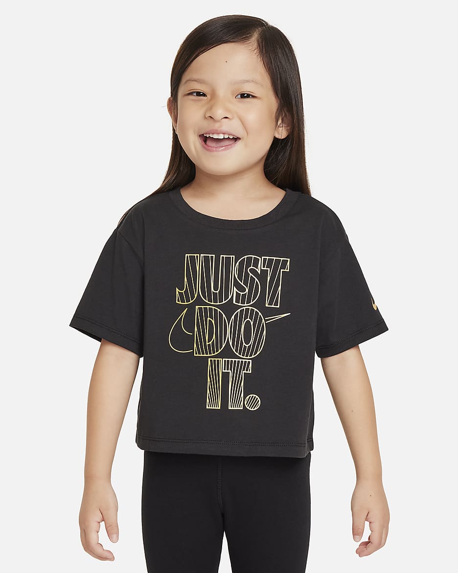 Nike Shine Boxy Tee Toddler T-Shirt - Black