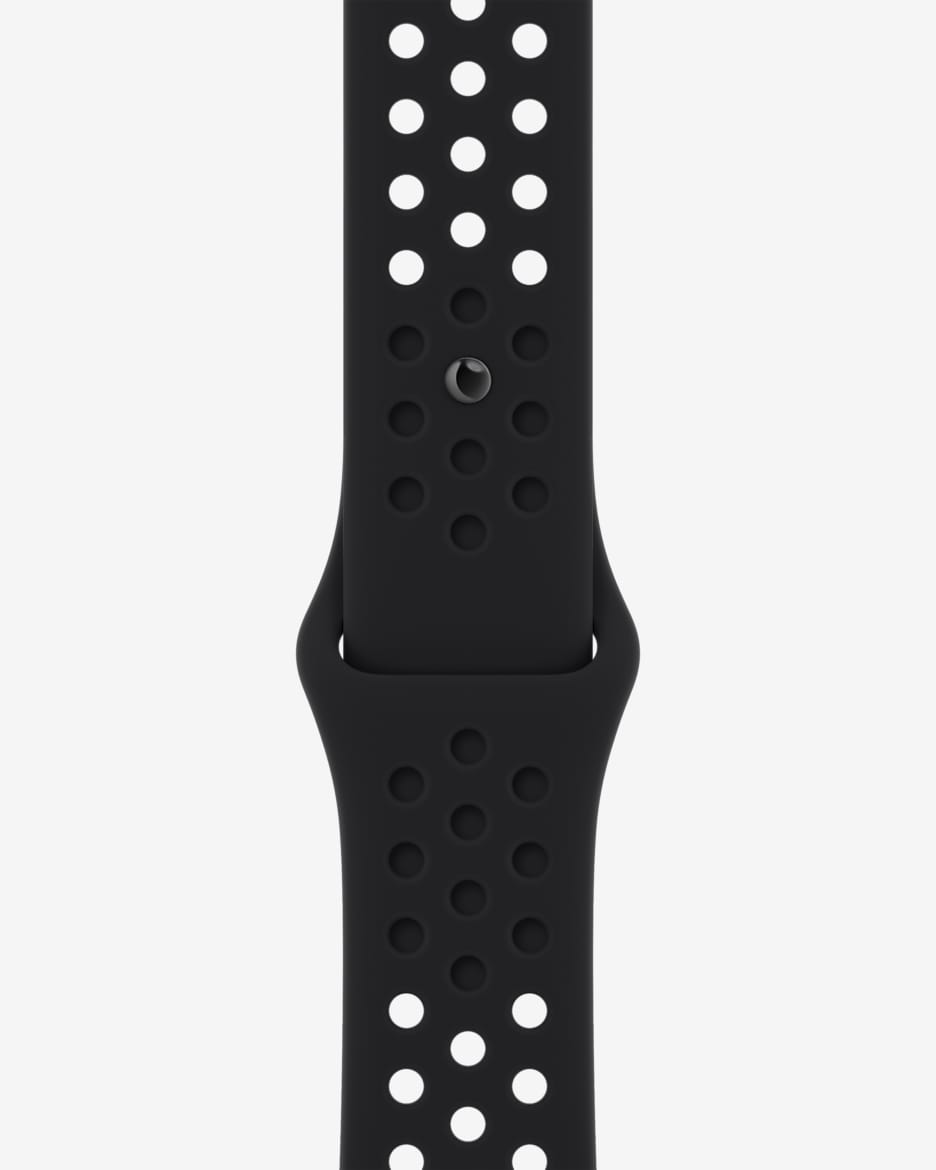 45mm ブラック/ブラック ナイキ スポーツバンド - レギュラー - ブラック/ブラック