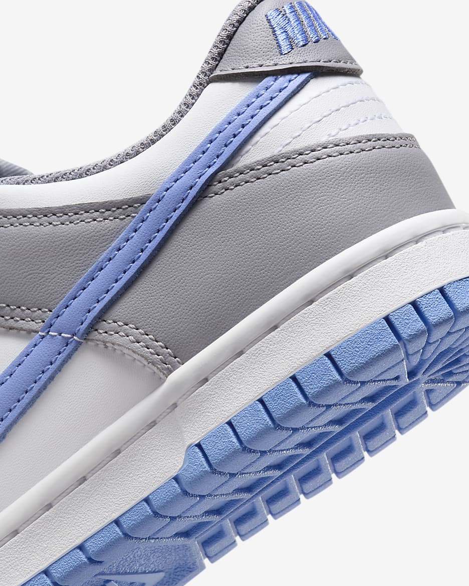 Buty dla dużych dzieci Nike Dunk Low - Biel/Cement Grey/Royal Pulse