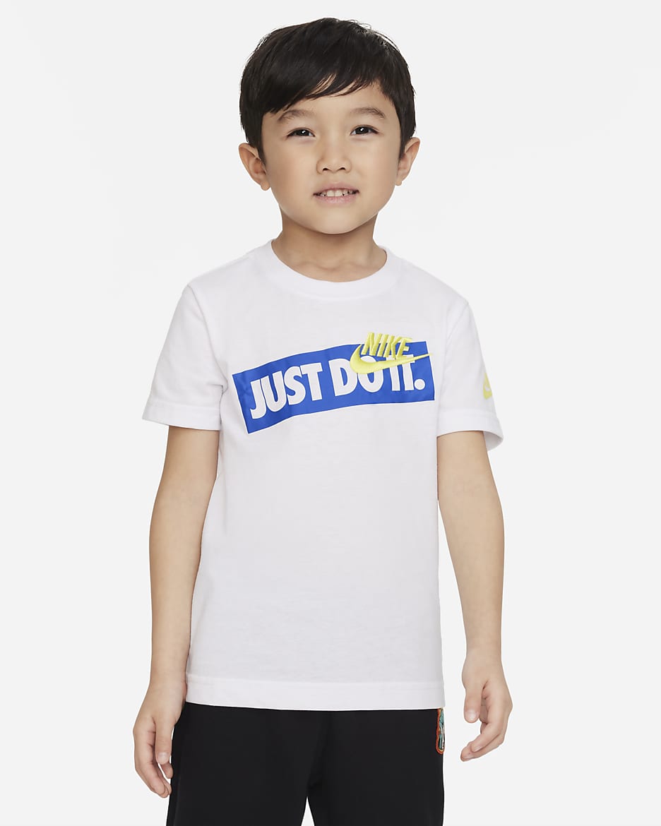 ナイキ "Just Do It" エンブロイダリー ティー リトルキッズ Tシャツ - ホワイト