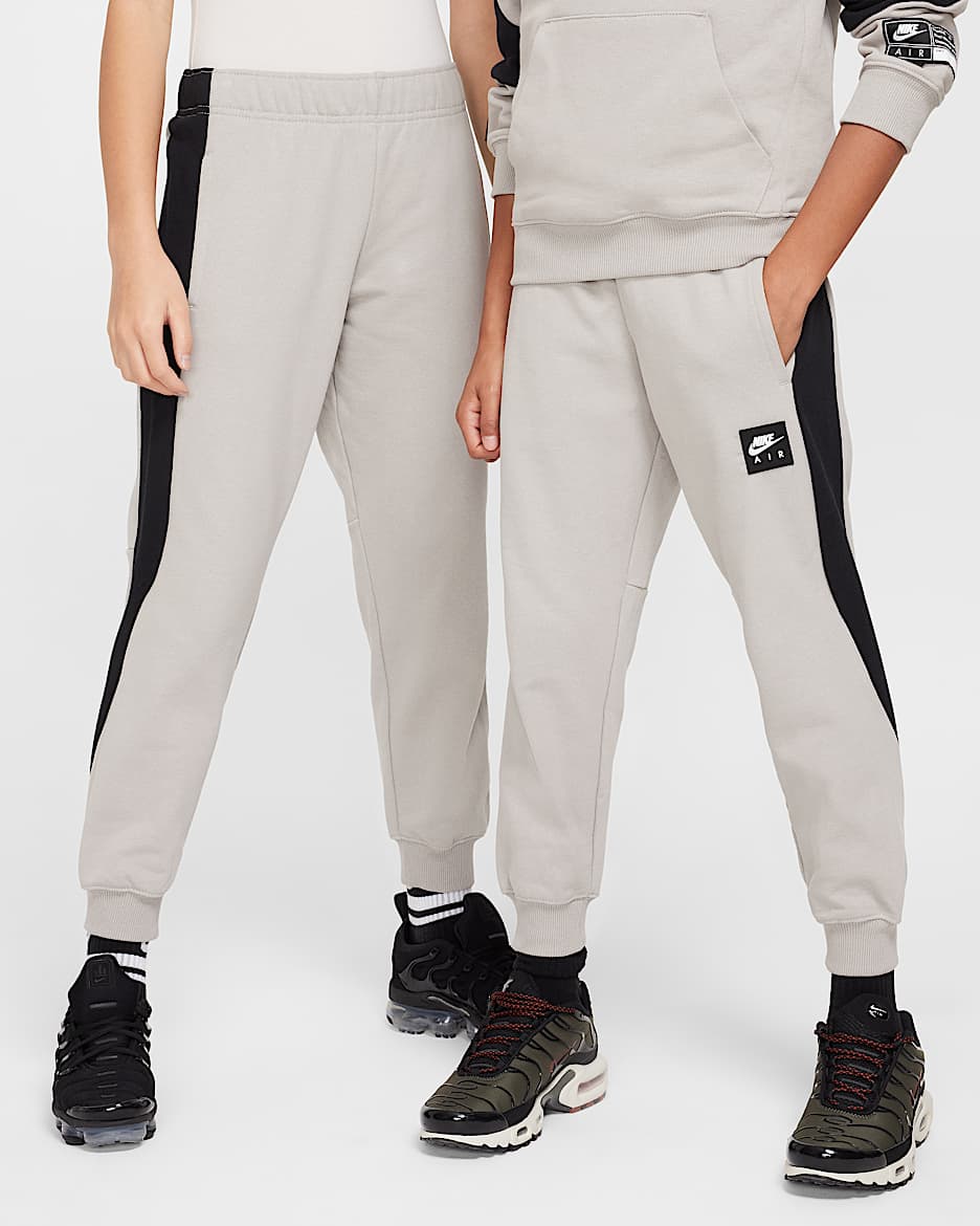 Nike Air Older Kids' Fleece Joggers - College Grey/Black/Black