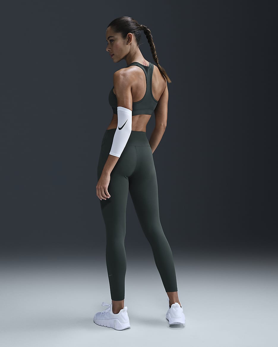 Nike One 7/8-Leggings mit hohem Bund für Damen - Vintage Green/Schwarz