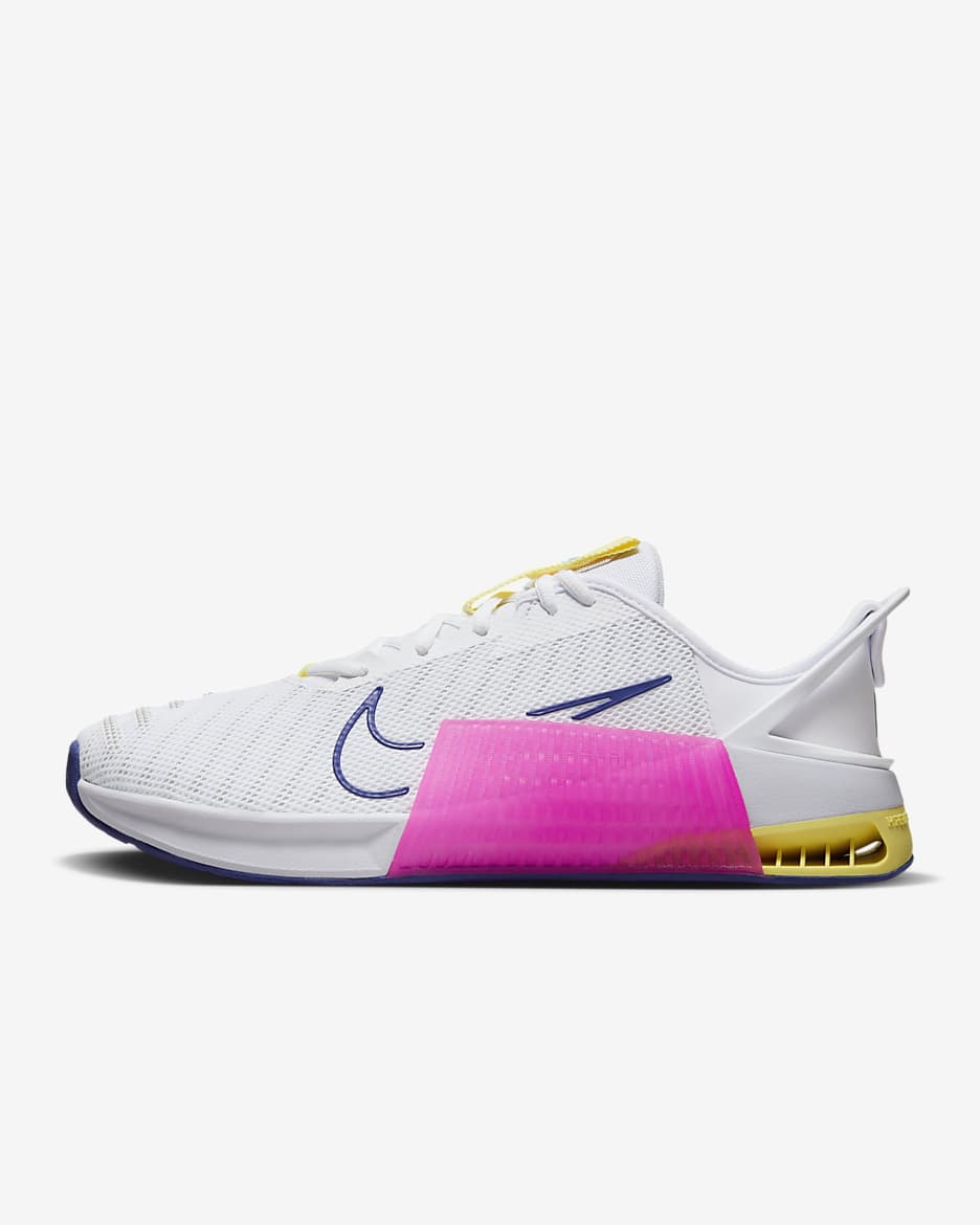 Nike Metcon 9 EasyOn Men's Workout Shoes - White/Deep Royal Blue/Fierce Pink/White
