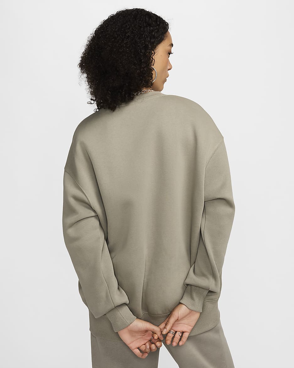 Sweat oversize à col ras-du-cou Nike Sportswear Phoenix Fleece pour Femme - Light Army/Sail