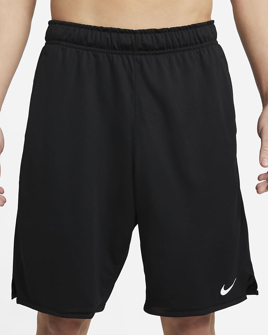 Nike Dri-FIT Totality 男款 23 公分無內裡短褲 - 黑色/黑色/Iron Grey/白色