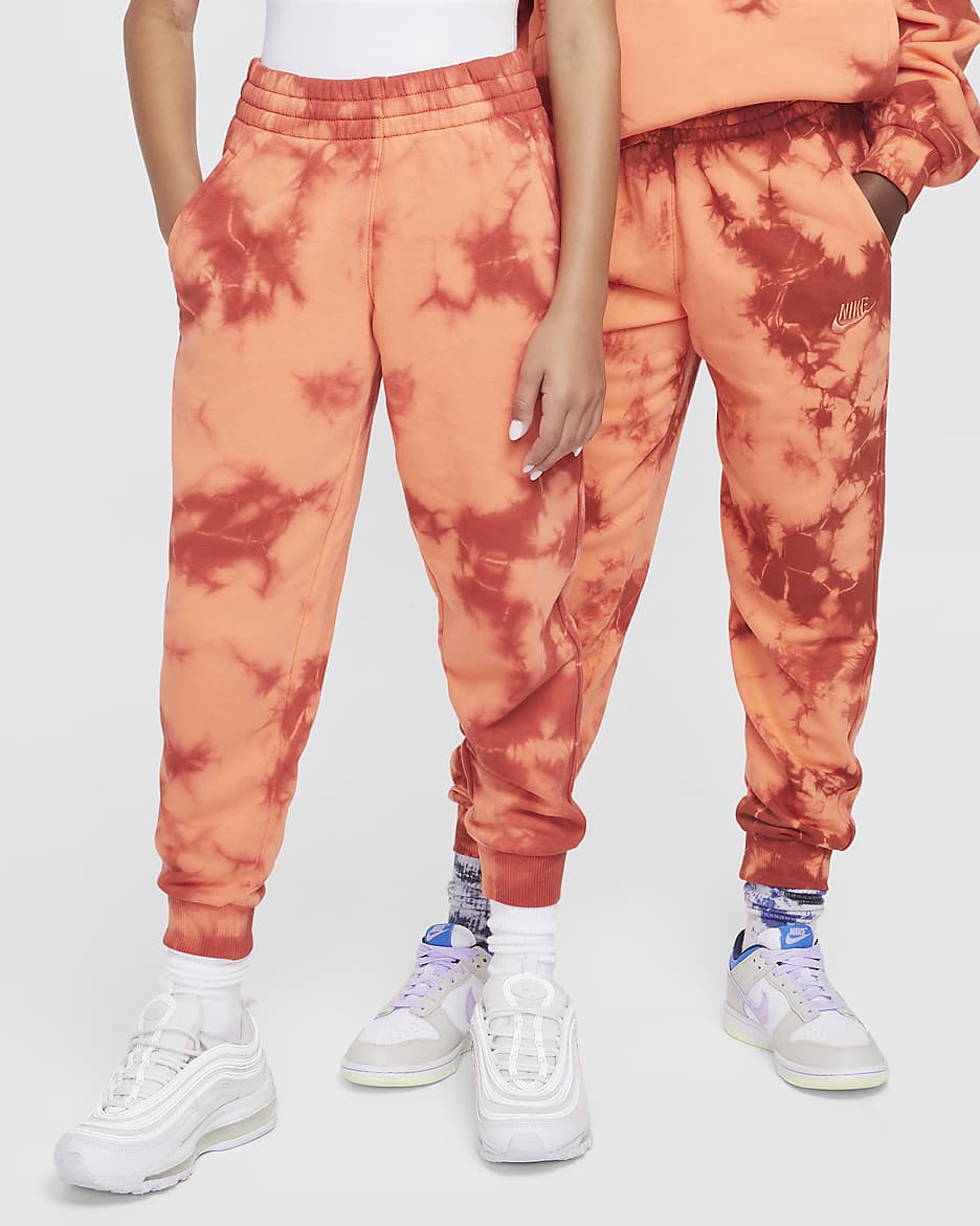 Joggers para niños talla grande Nike Sportswear Club Fleece - Mango salvaje claro/Rojo dragón/Coral vintage