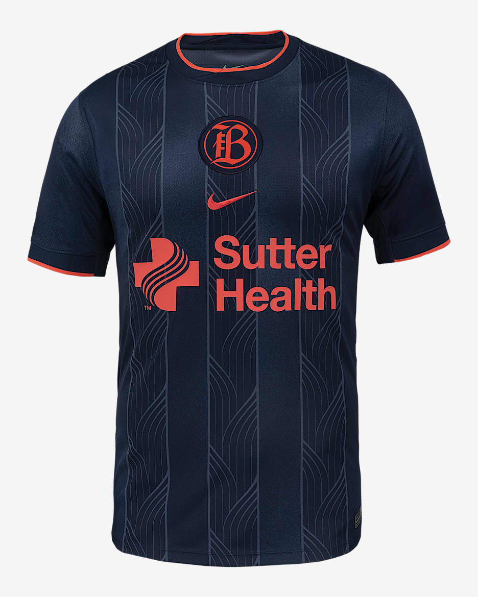 Jersey Nike Dri-FIT de la NWSL Replica del Bay FC visitante 2025 Stadium para hombre - Trueno azul/Obsidiana