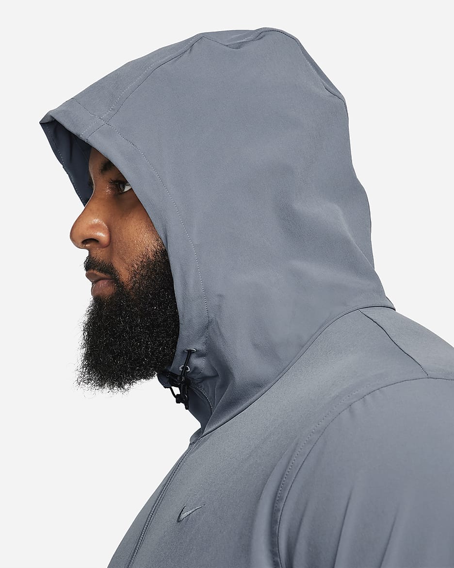 Nike Unlimited Men's Water-Repellent Hooded Versatile Jacket - Smoke Grey/Black/Smoke Grey