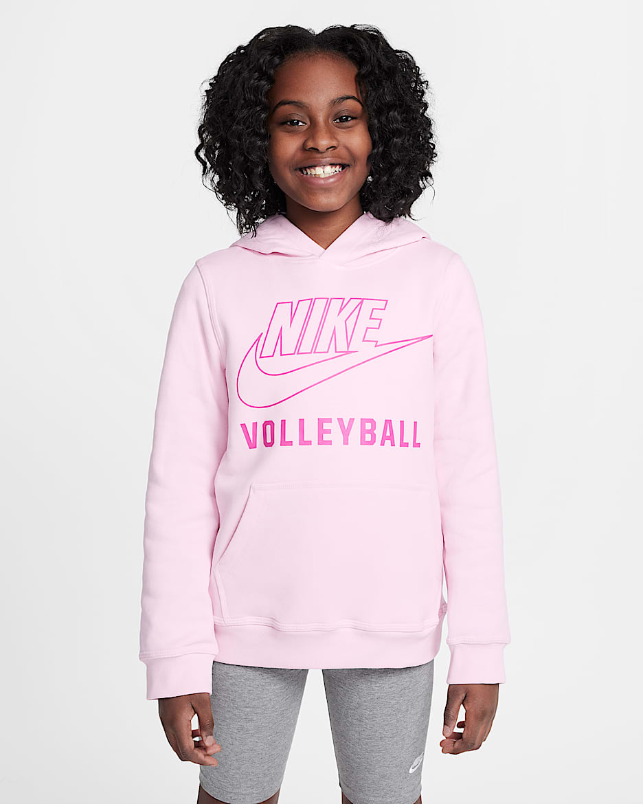 Nike Big Kids' Volleyball Pullover Hoodie - Pink Foam
