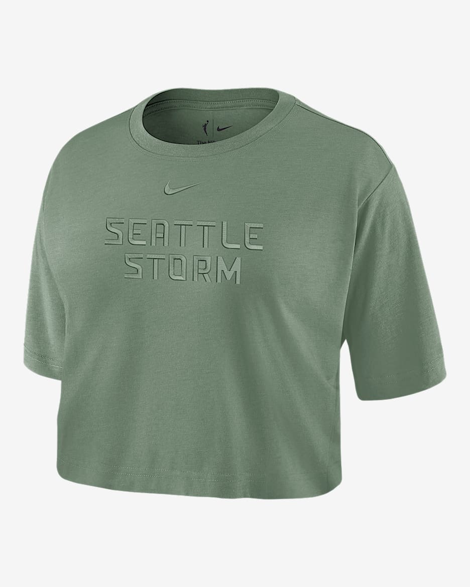 Seattle Storm Women's Nike WNBA Cropped T-Shirt - Spiral Sage