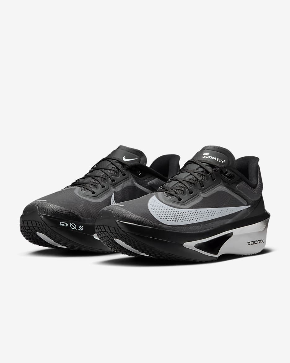 Nike Zoom Fly 6 Men's Road Running Shoes - Black/Light Smoke Grey/White