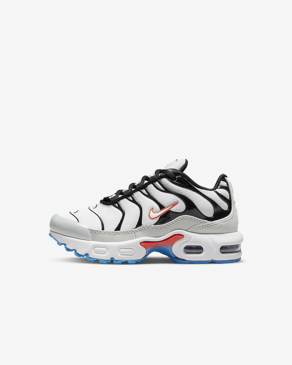 Nike Air Max Plus Little Kids' Shoes - White/Black/Pure Platinum/White