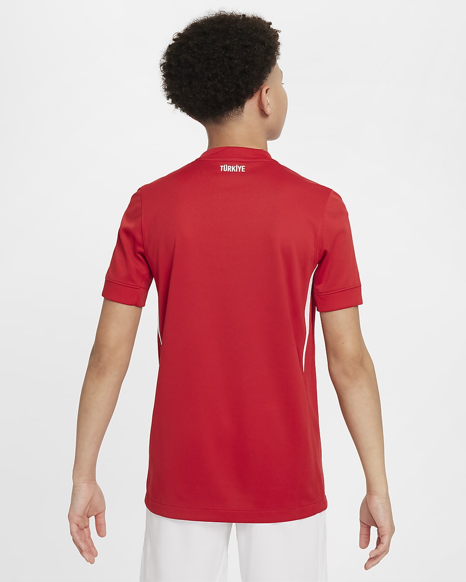 Venkovní fotbalový dres Nike Dri-FIT Replica Turecko Stadium 2024/25 pro větší děti - Sport Red/Sport Red/Bílá