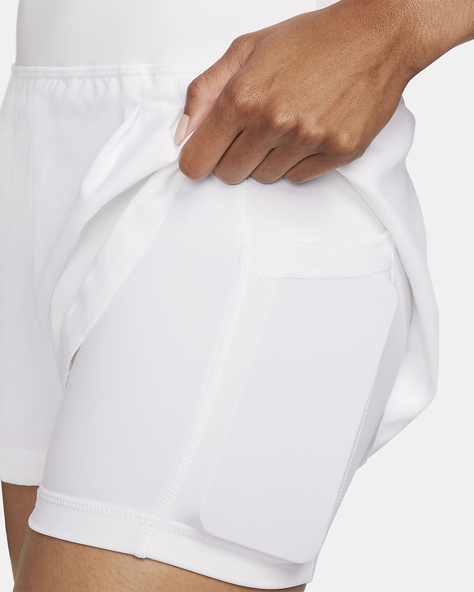 NikeCourt Advantage Women's Shorts - White/White/Black