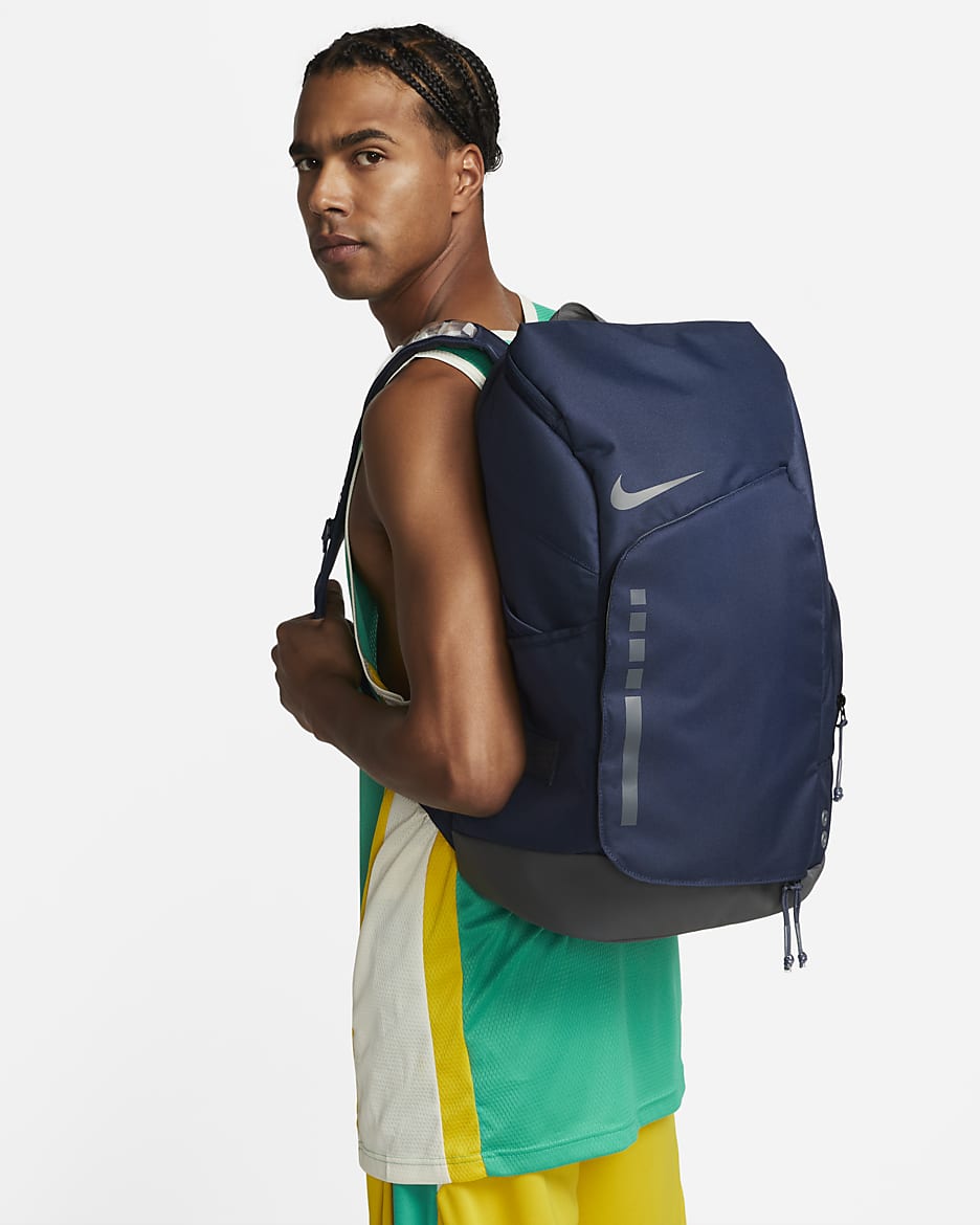 Mochila Nike Hoops Elite (32L) - Azul marino medianoche/Gris hierro/Gris hierro