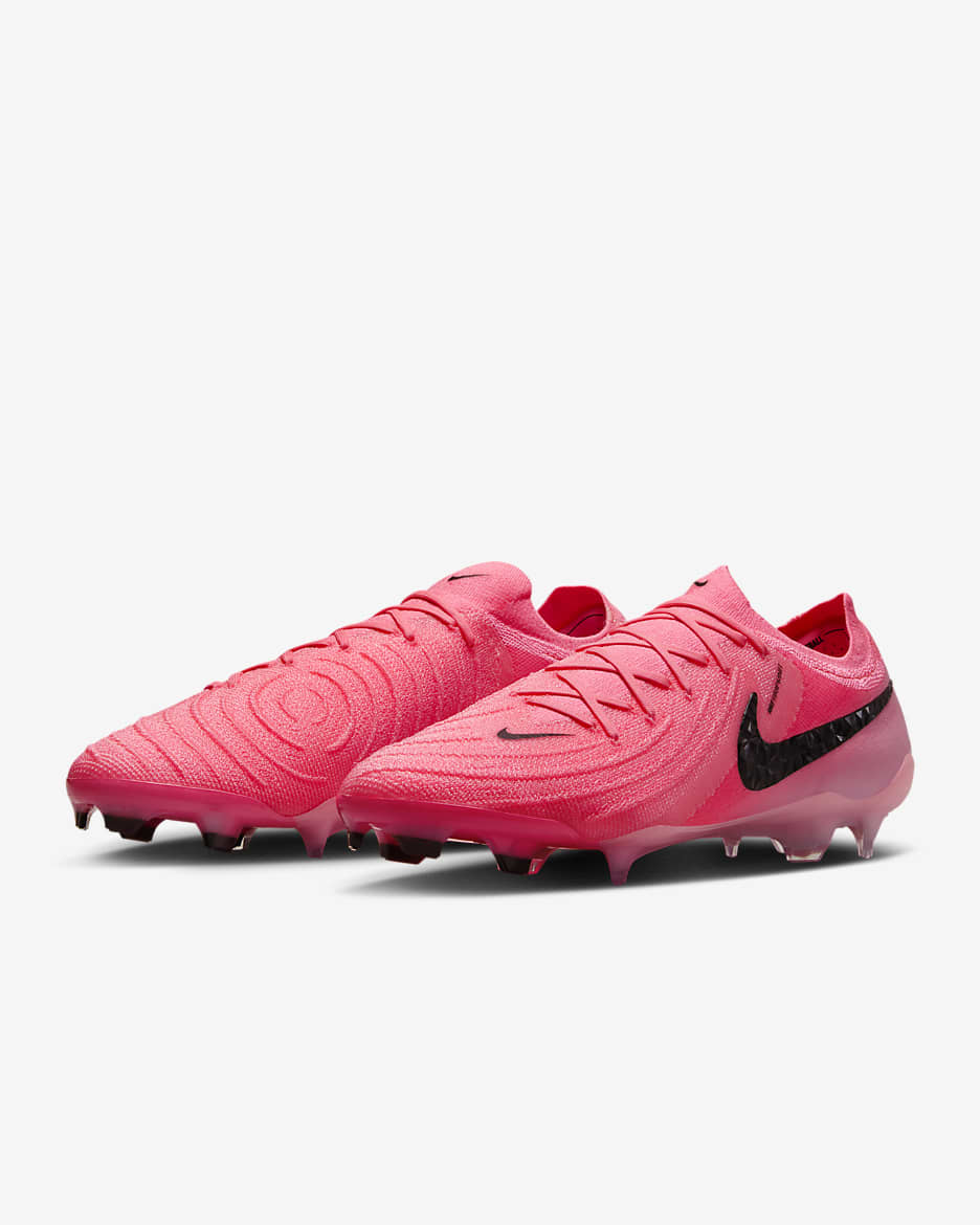 Ποδοσφαιρικά παπούτσια χαμηλού προφίλ FG Nike Phantom GX 2 Elite - Sunset Pulse/Μαύρο