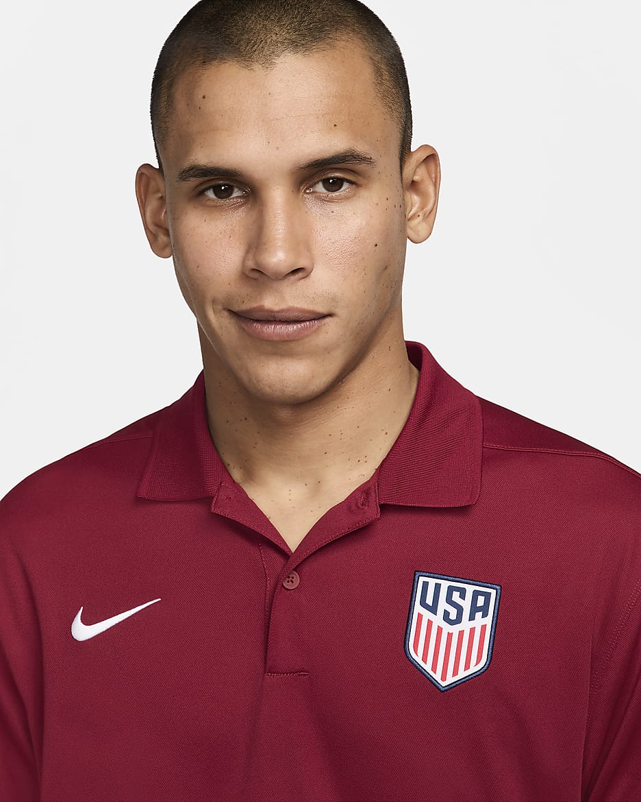 USMNT Victory Men's Nike Dri-FIT Soccer Polo - Team Red/White