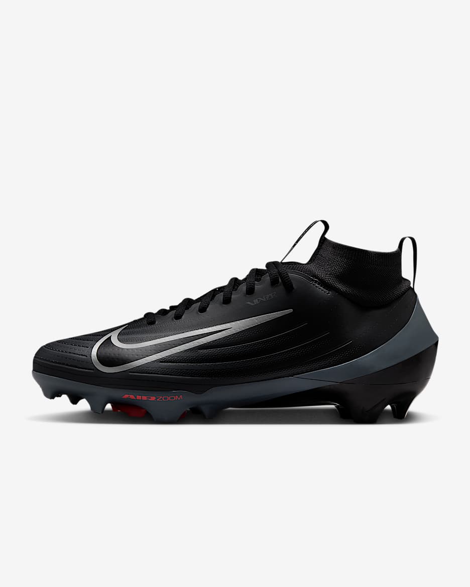 Tacos de fútbol americano Nike Vapor Pro 1 - Negro/Gris oscuro/Carmesí brillante/Negro