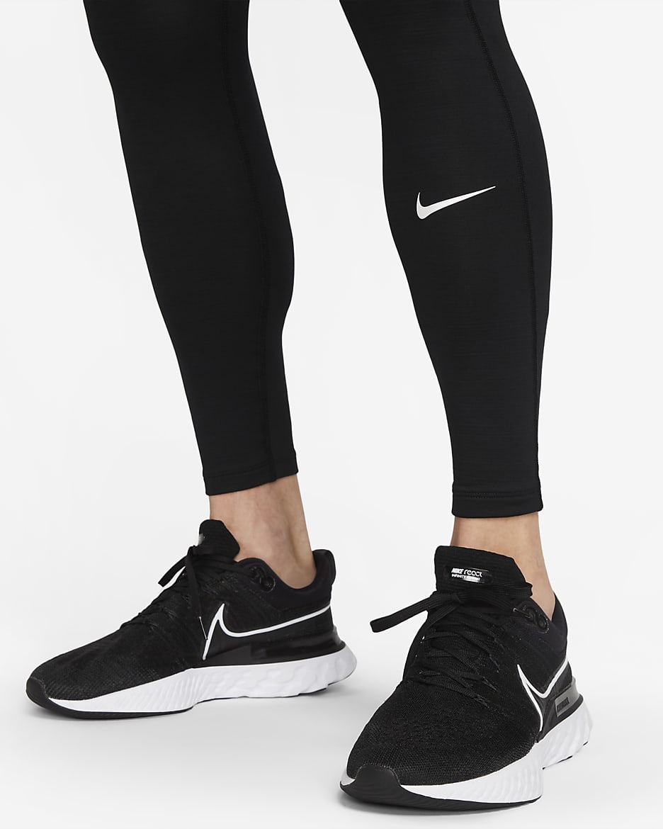 Nike Pro Warm Mallas - Hombre - Negro/Blanco