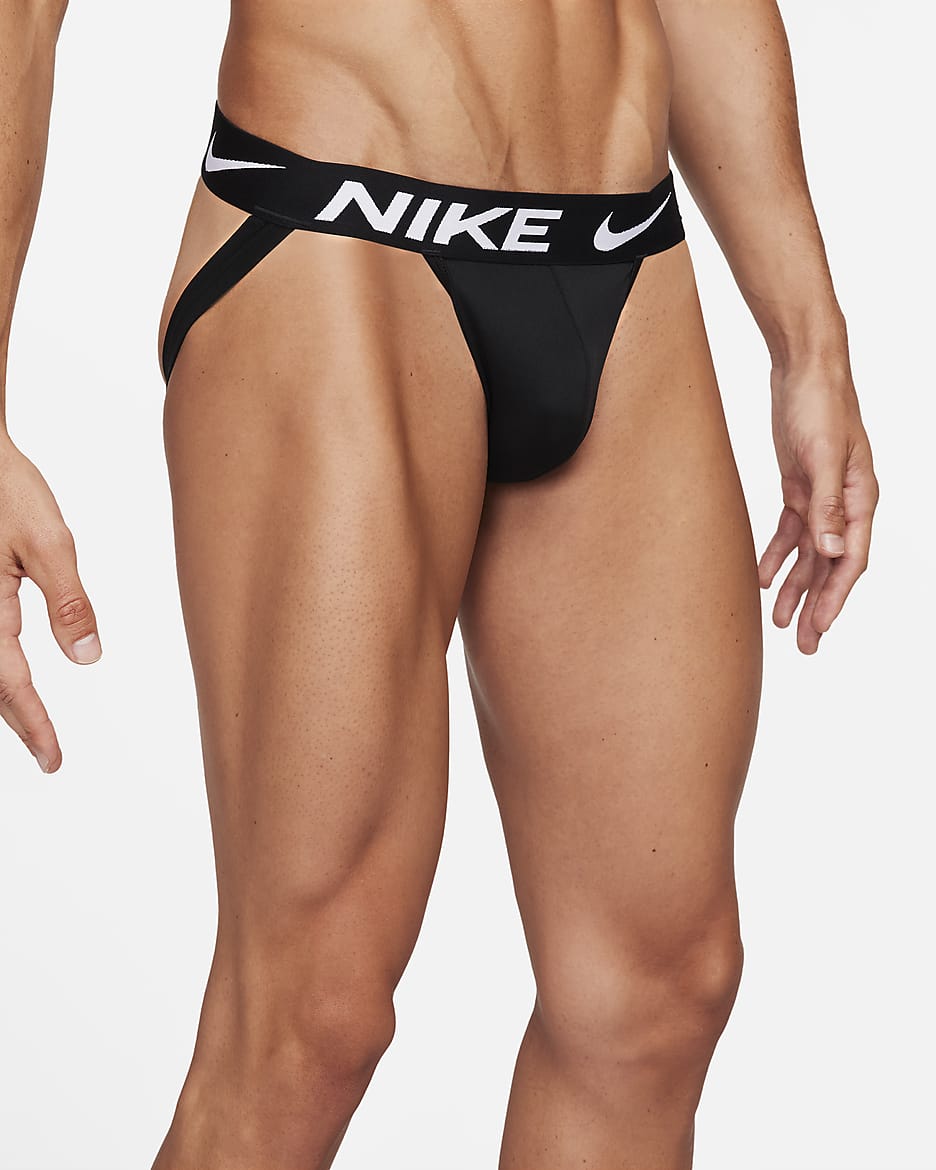 Nike Dri-FIT Essential Micro Jock Straps (3-Pack) - Black