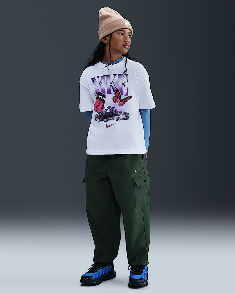 Nike Sportswear cargonadrág lányoknak - Fir/Fehér