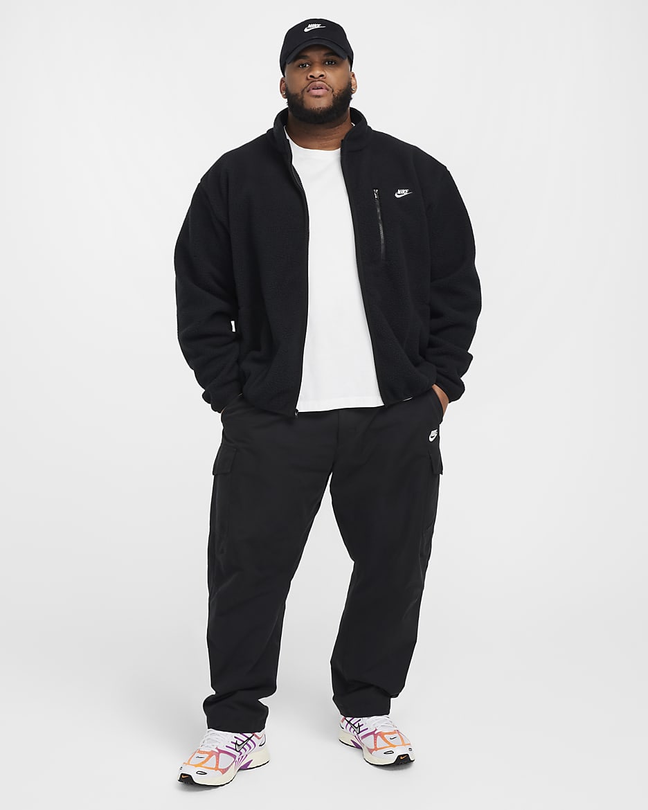 Veste en Fleece Nike Sportswear Club pour homme - Noir/Blanc