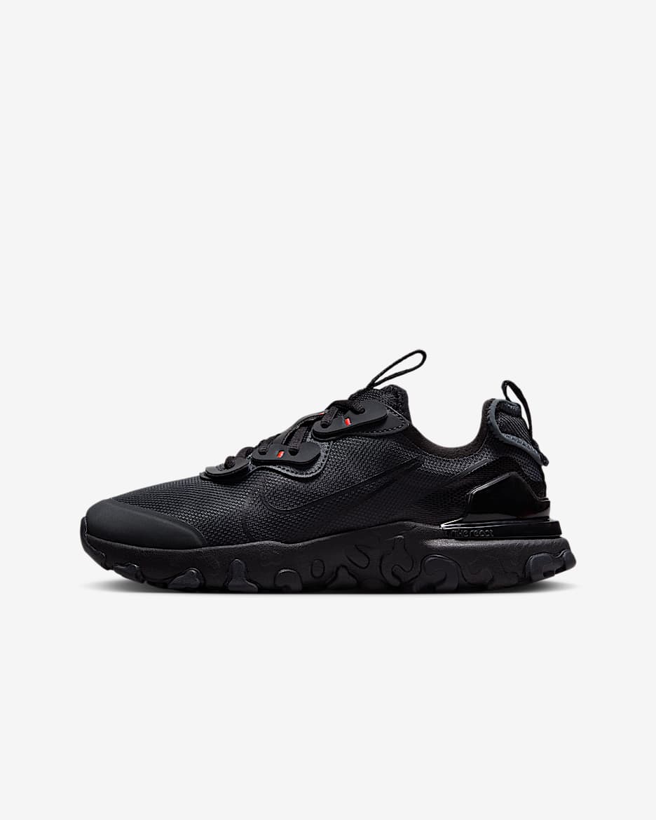 Nike React Vision Older Kids' Shoes - Anthracite/Bright Crimson/Black