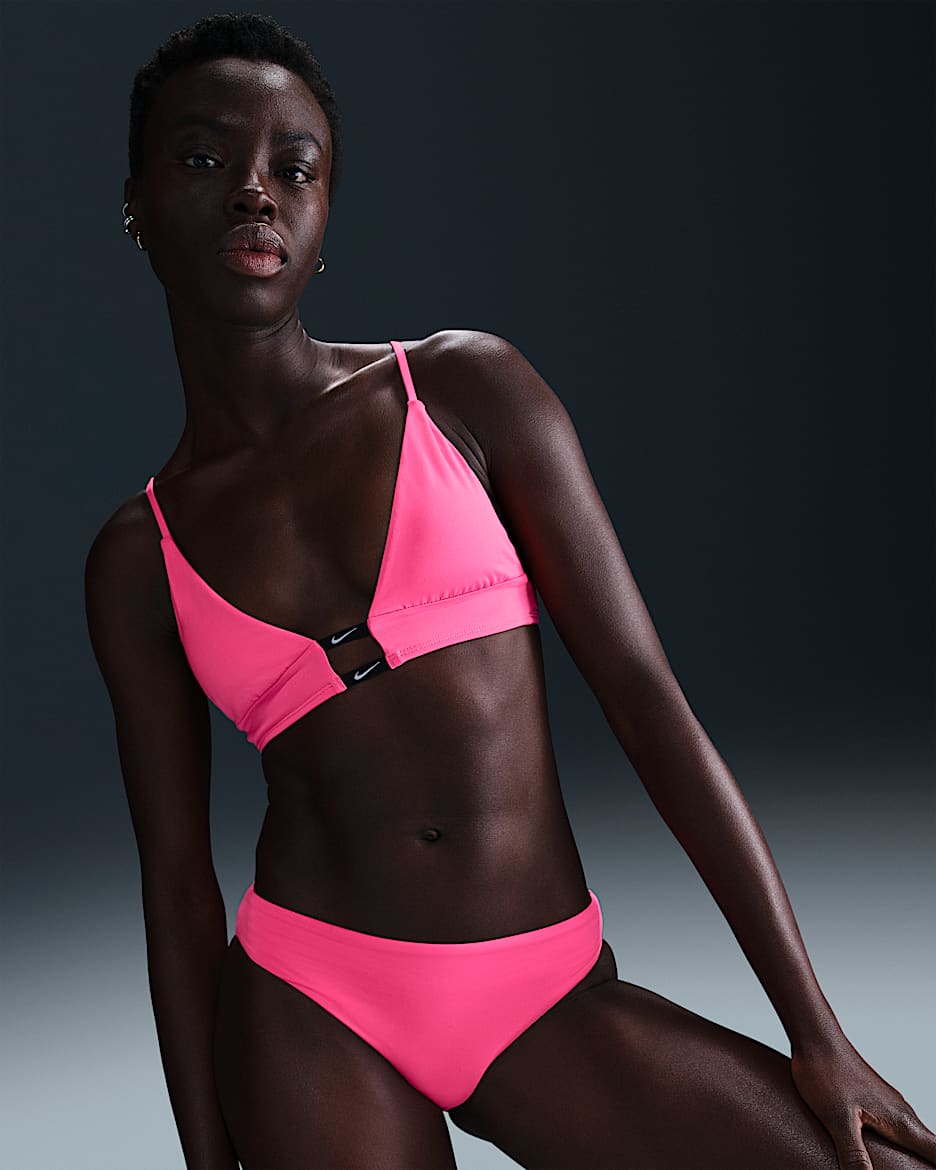 Top de bikini Bralette para mujer Nike Swim Sneakerkini 2.0 - Hiperrosa