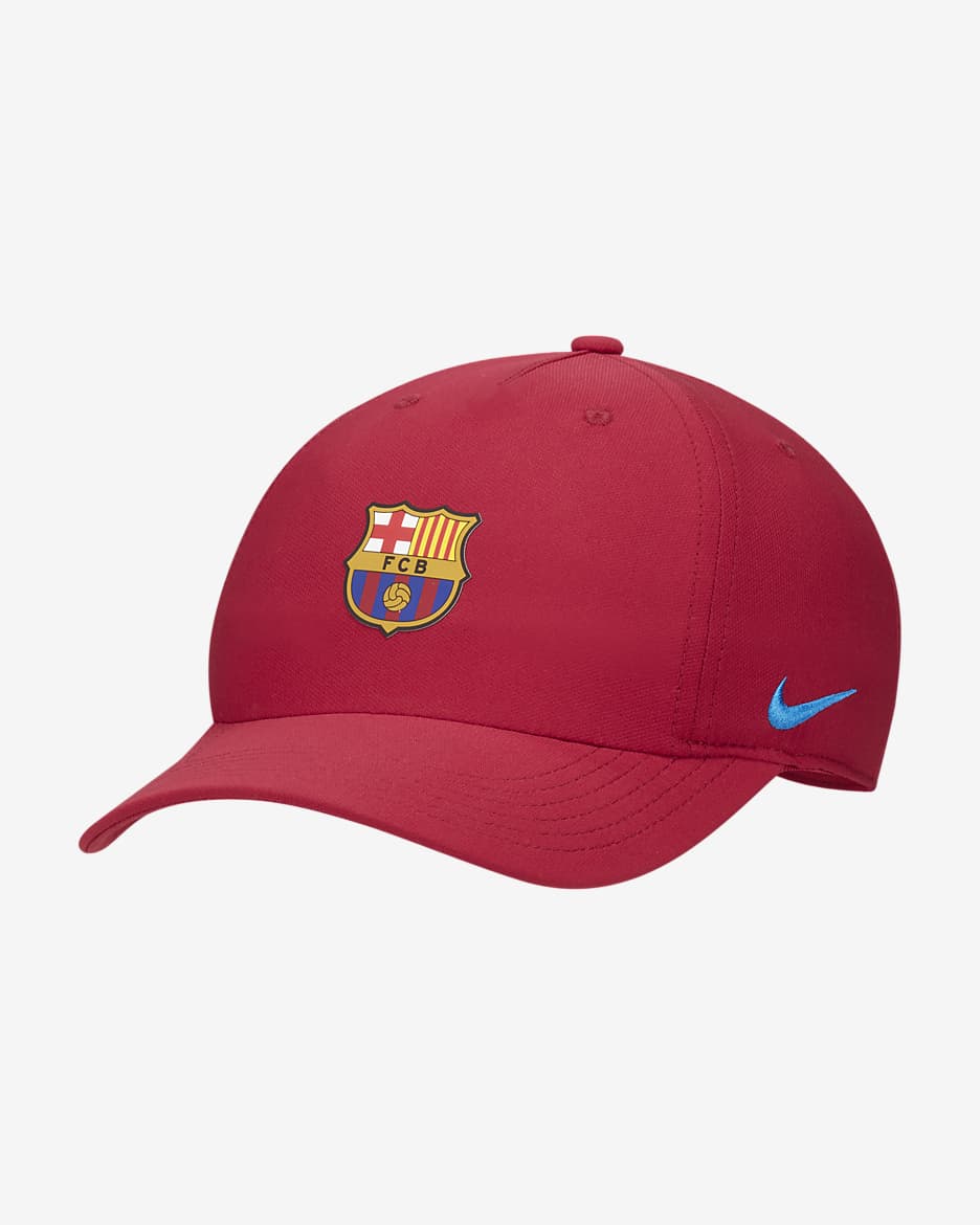 หมวกแก๊ปฟุตบอลไร้โครง Nike Dri-FIT FC Barcelona Club - Noble Red/Soar