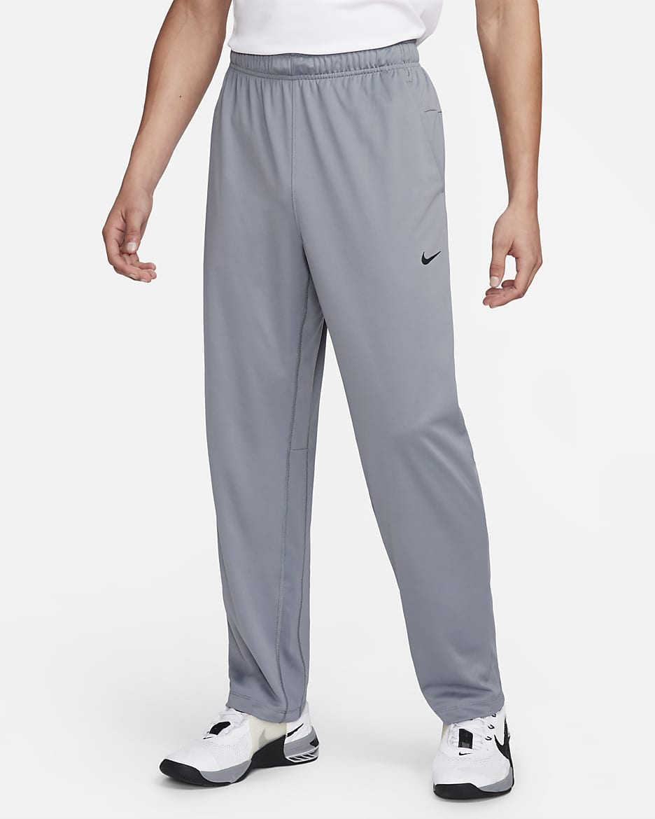 Nike Totality Men's Dri-FIT Open Hem Versatile Pants - Smoke Grey/Black