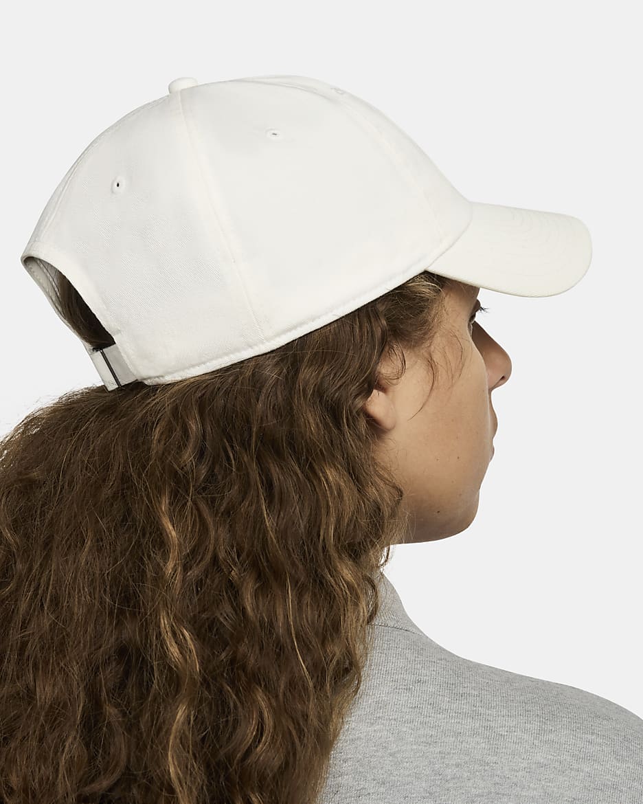 Casquette délavée souple Futura Nike Club pour enfant - Sail/Blanc