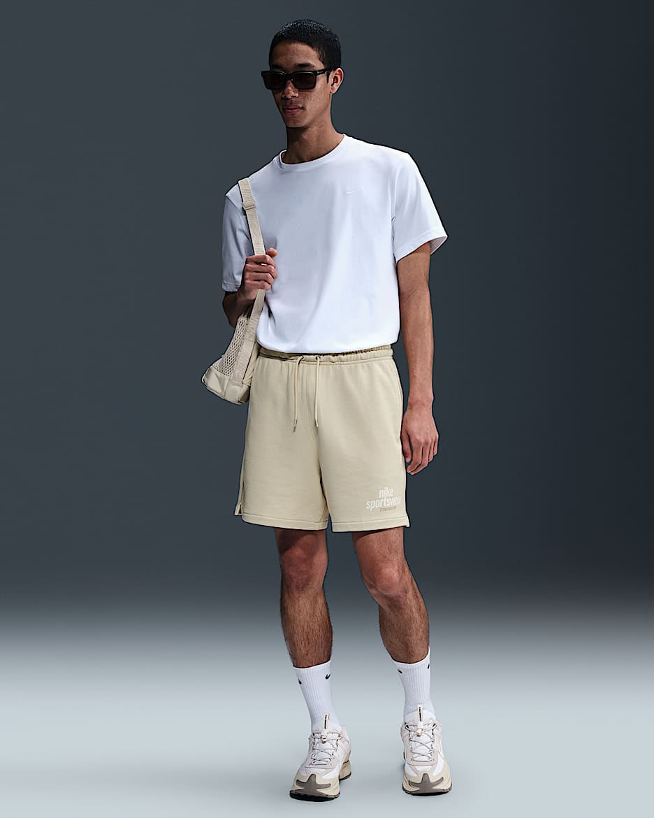 Nike Club Men's French Terry Flow Shorts - Light Khaki/Light Khaki/Sail
