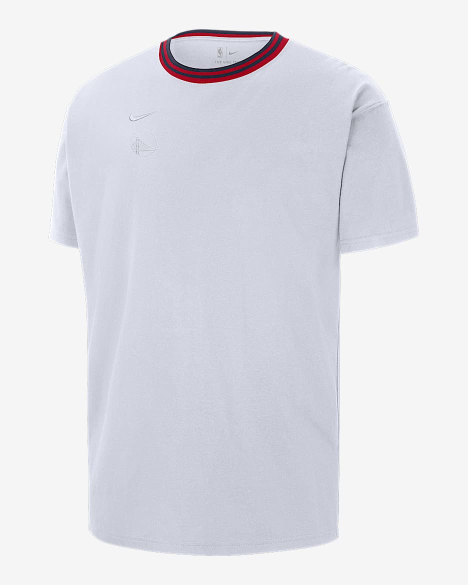 Playera Nike de la NBA Max90 para hombre Golden State Warriors Courtside City Edition Premium - Blanco