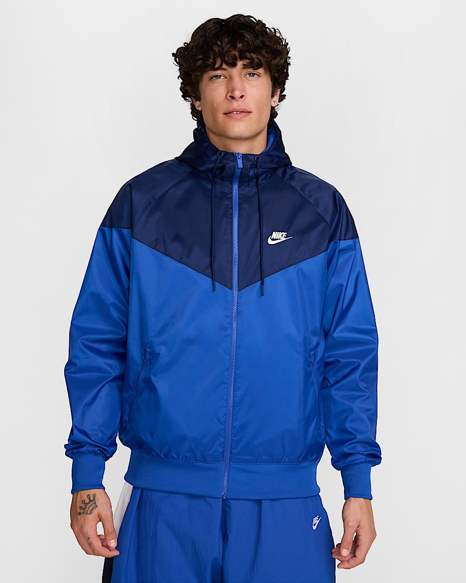 Chamarra con gorro para hombre Nike Sportswear Windrunner - Royal juego/Azul vacío/Vela