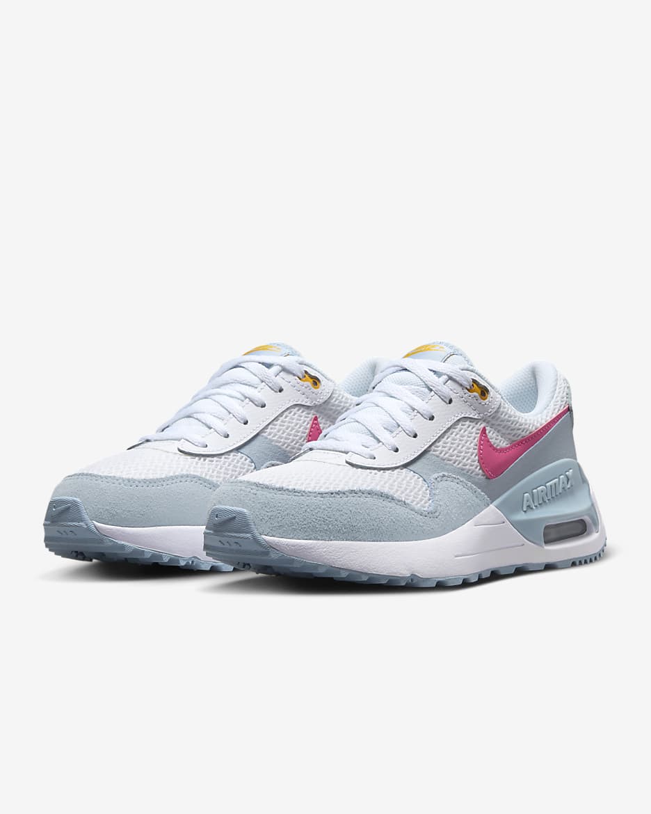 Nike Air Max SYSTM 大童鞋款 - 白色/Blue Tint/Light Armory Blue/Pinksicle