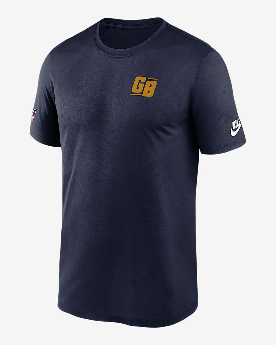 Green Bay Packers Alt Legend Small Logo Men's Nike Dri-FIT NFL T-Shirt - Navy