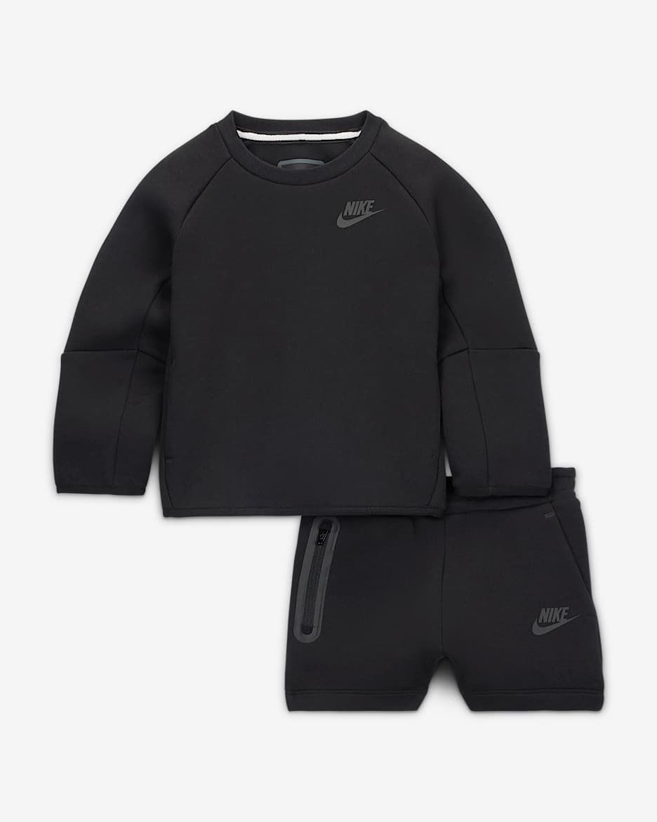 Nike Tech Fleece Baby (12-24M) 2-Piece Shorts Set - Black