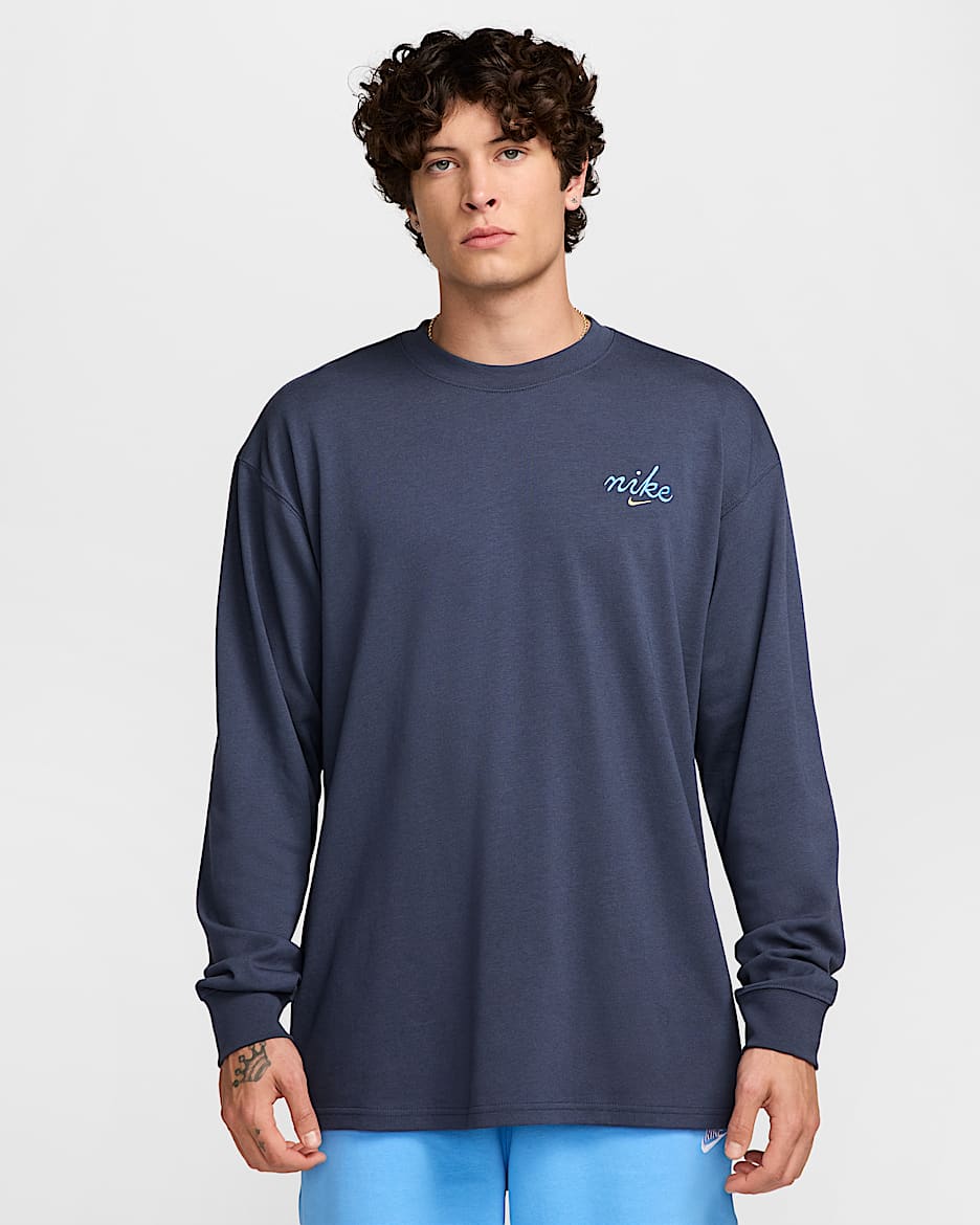 Nike Sportswear Playera de manga larga M90 - Trueno azul