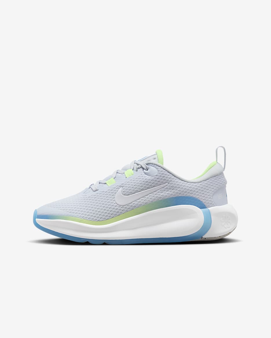 Nike Infinity Flow Older Kids' Running Shoes - Football Grey/Barely Volt/Photo Blue/White