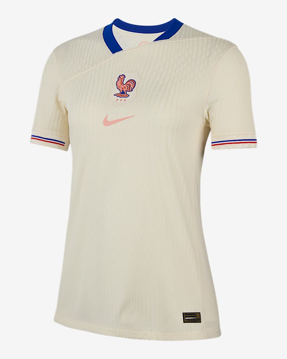 Maglia da calcio autentica Nike Dri-FIT ADV FFF 2025 Match (squadra femminile) da donna – Away - Pale Ivory/Sail/Bright Blue/Light Madder Root