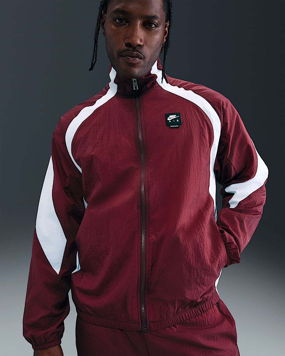 Nike Air Men's Woven Track Jacket - Dark Team Red/White/Black